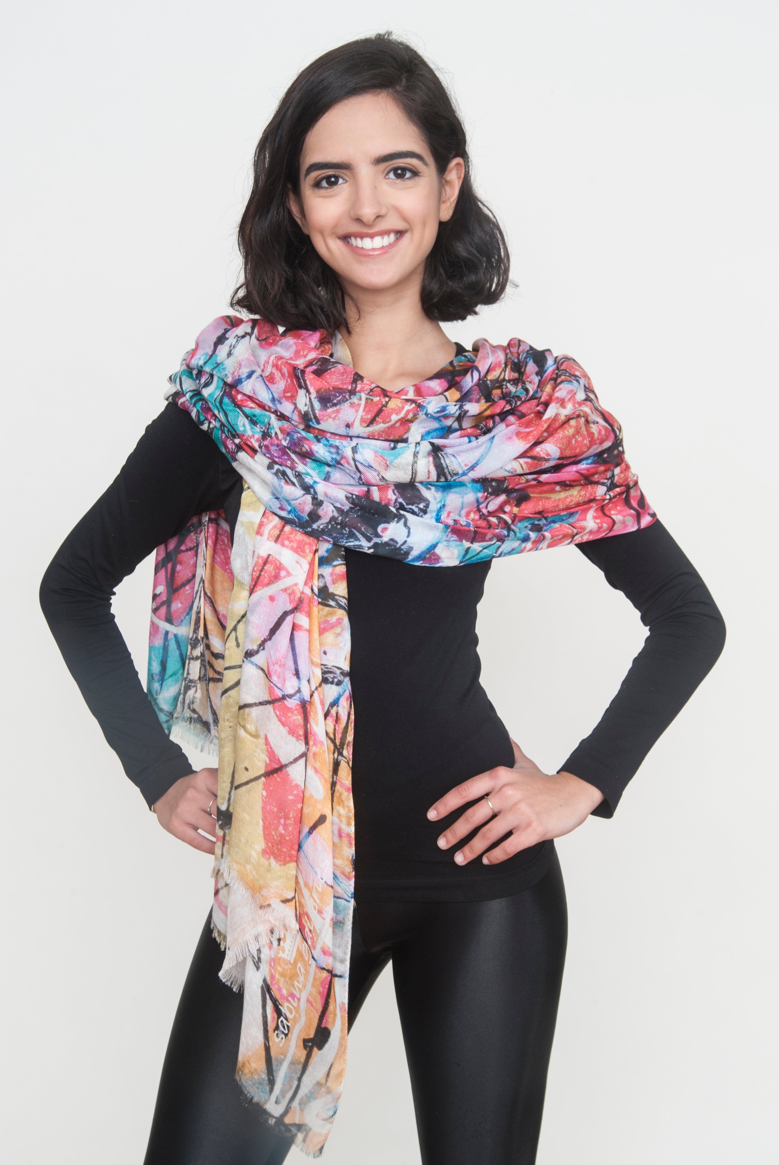 "Why so pink hue?" Long Shawl - SMHDGalleries