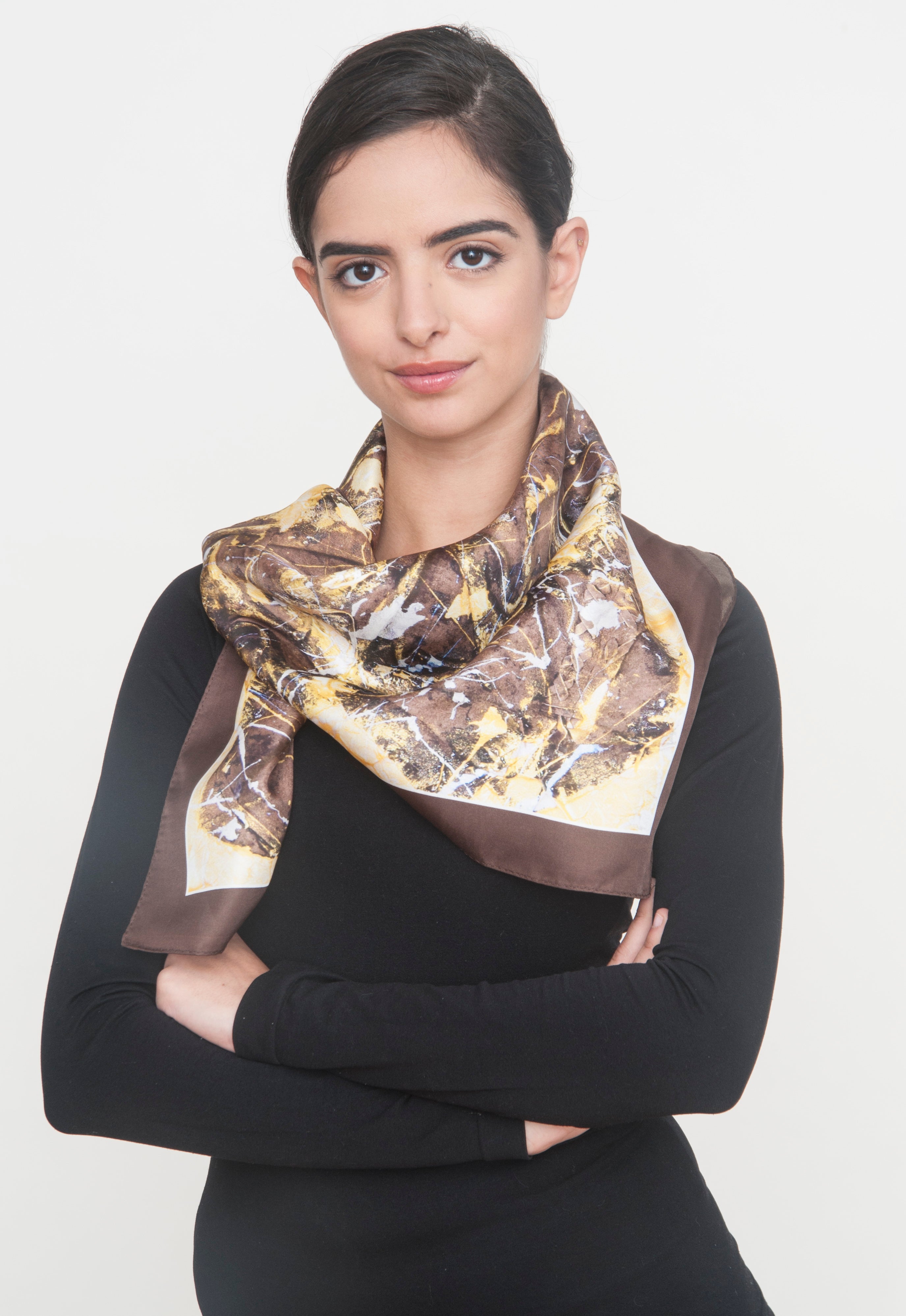 "Stop hunting me" Silk Foulard Scarf - SMHDGalleries