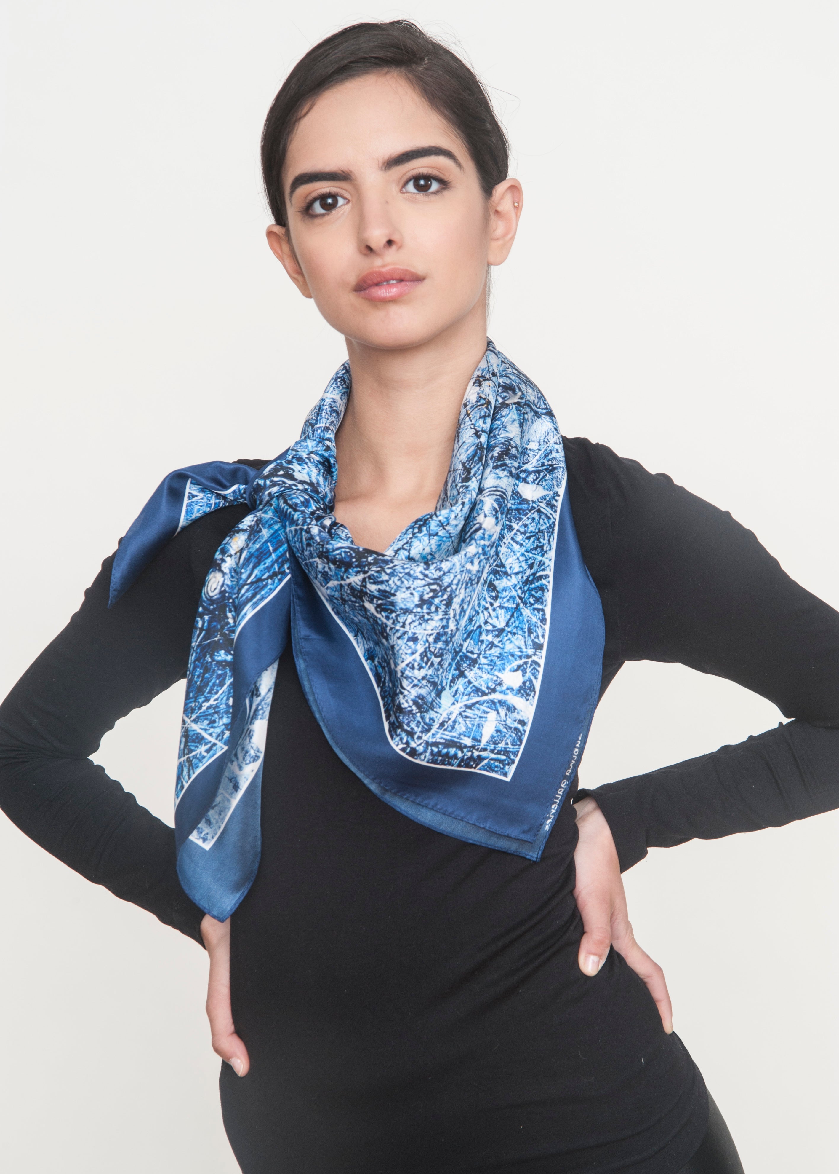 "Walls have eyes" Silk Foulard Scarf - SMHDGalleries