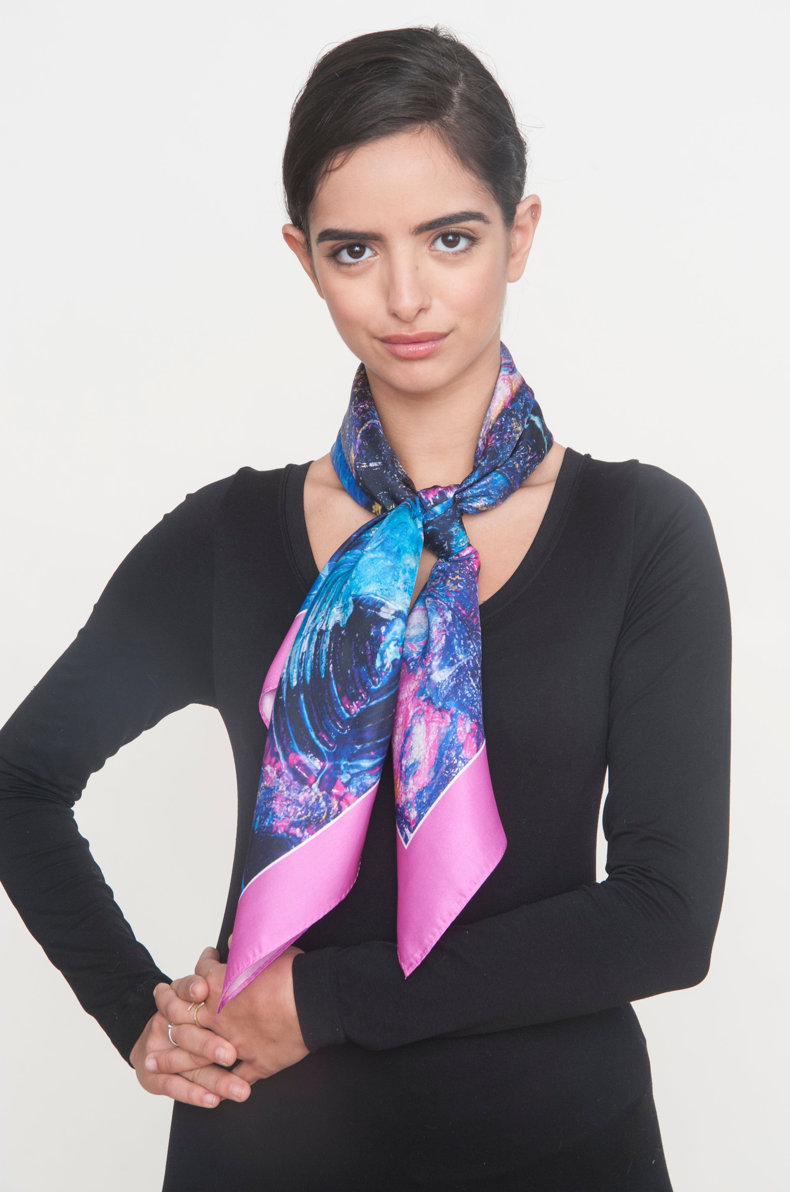 "The Mantra" Silk Foulard Scarf - SMHDGalleries