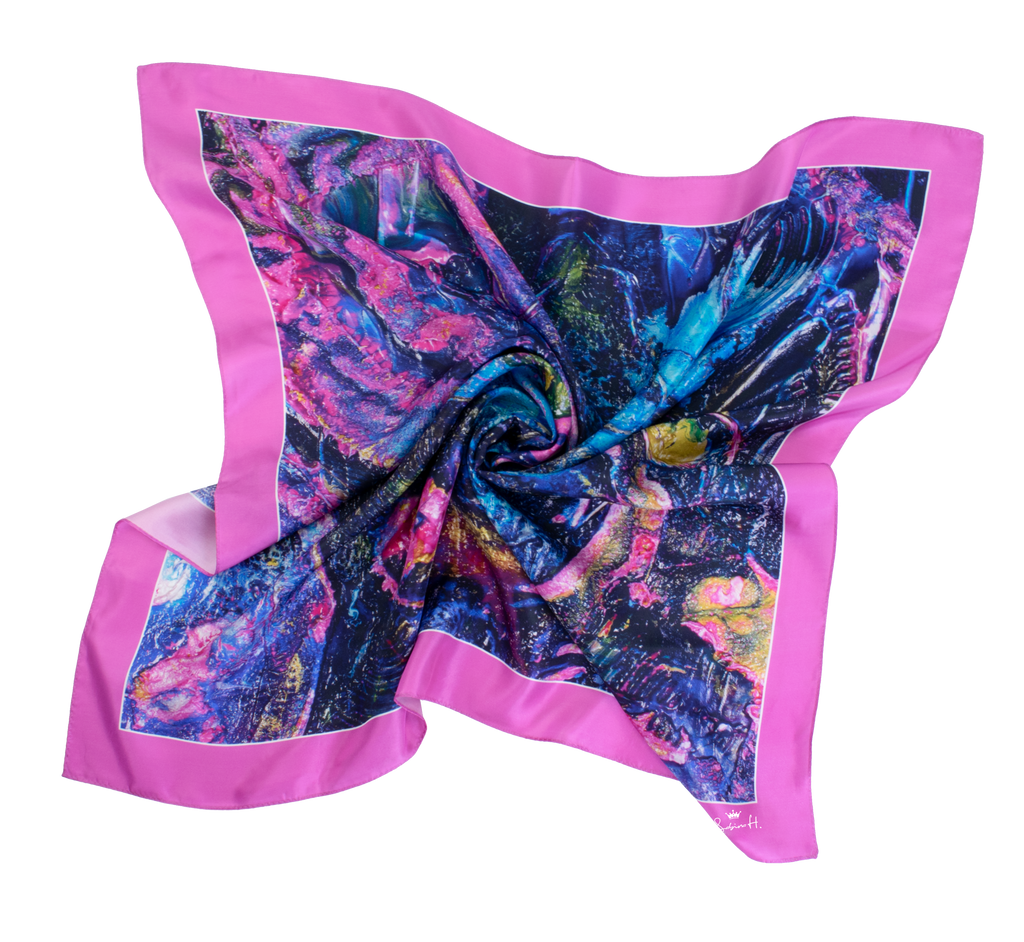 "The Mantra" Silk Foulard Scarf - SMHDGalleries